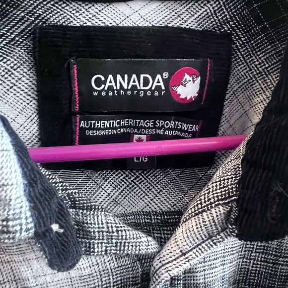 Canada Men's Black and Gray Plaid Shirt - Picture 3 of 5